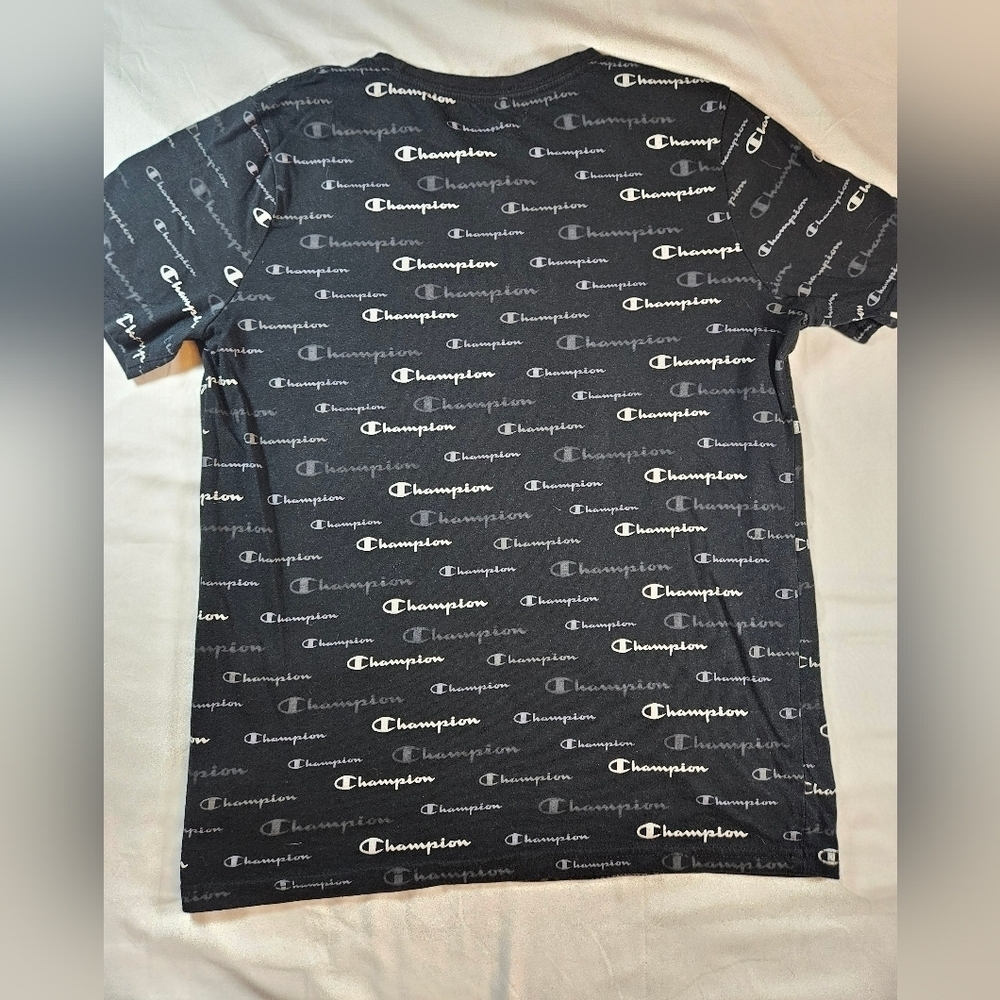 Champion Boys Black White And Gray Champion Insignia Short Sleeve Shirt Size XL - Picture 9 of 9